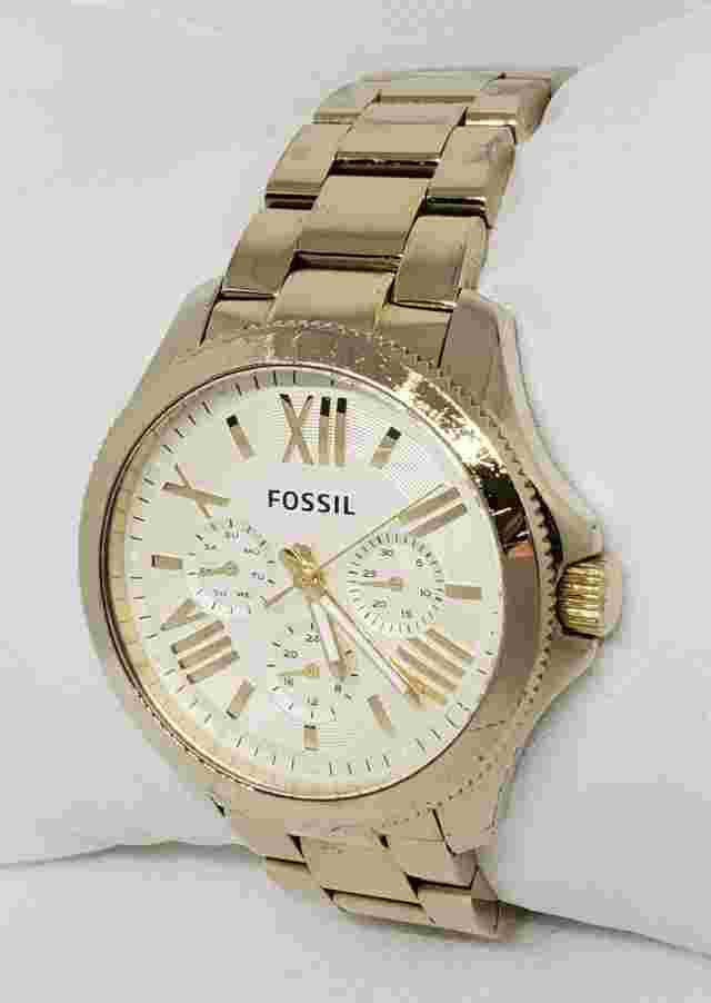 Ladies Fossil Cecile MultiFunction Stainless Gold Tone Quartz Watch AM4510 D3