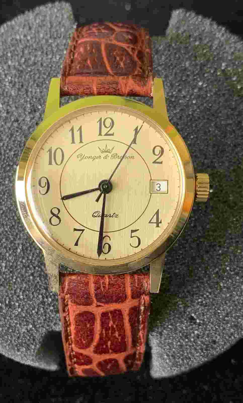 NEW Yonger & Bresson Qvartz Women watch Leahter Bracelet size 34 mm