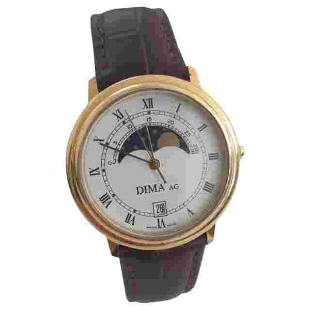 Dima Ag Moon Phase Roman Numbers Watch 7390 - Swiss Made