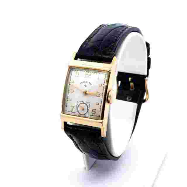 Vintage 14K Gold Filled Lord Elgin Manual Wind Tank Watch