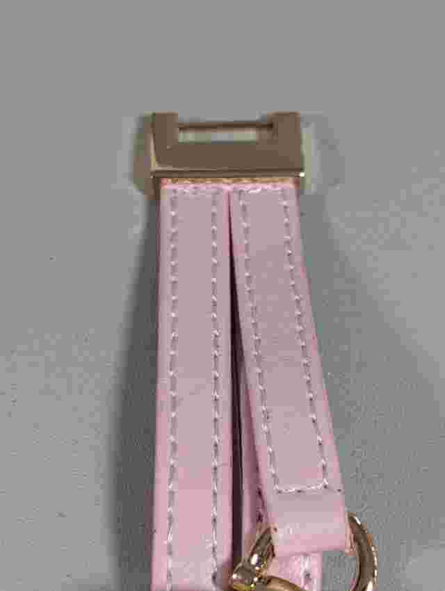 NYC White Dial Round Gold Tone Case Pink Multi Strand Faux Leather Band Watch