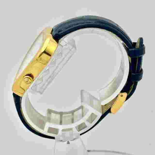 Yves Saint Laurent Heart Women's Gold Quartz Watch NAVY Belt From Japan  Work