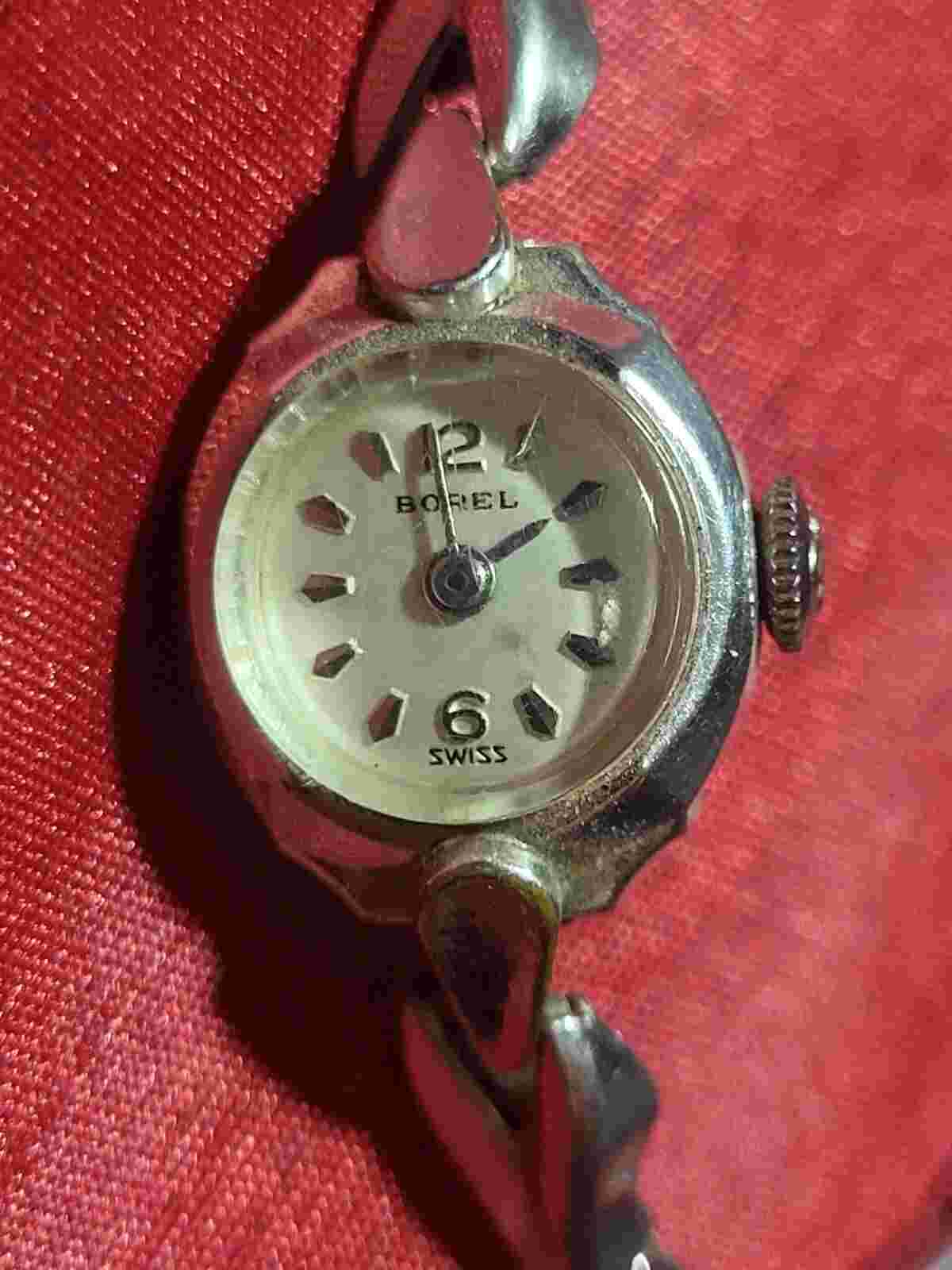 Vintage BOREL Ladies Watch Mechanical, Swiss, 10k RGP Bezel - Needs Battery