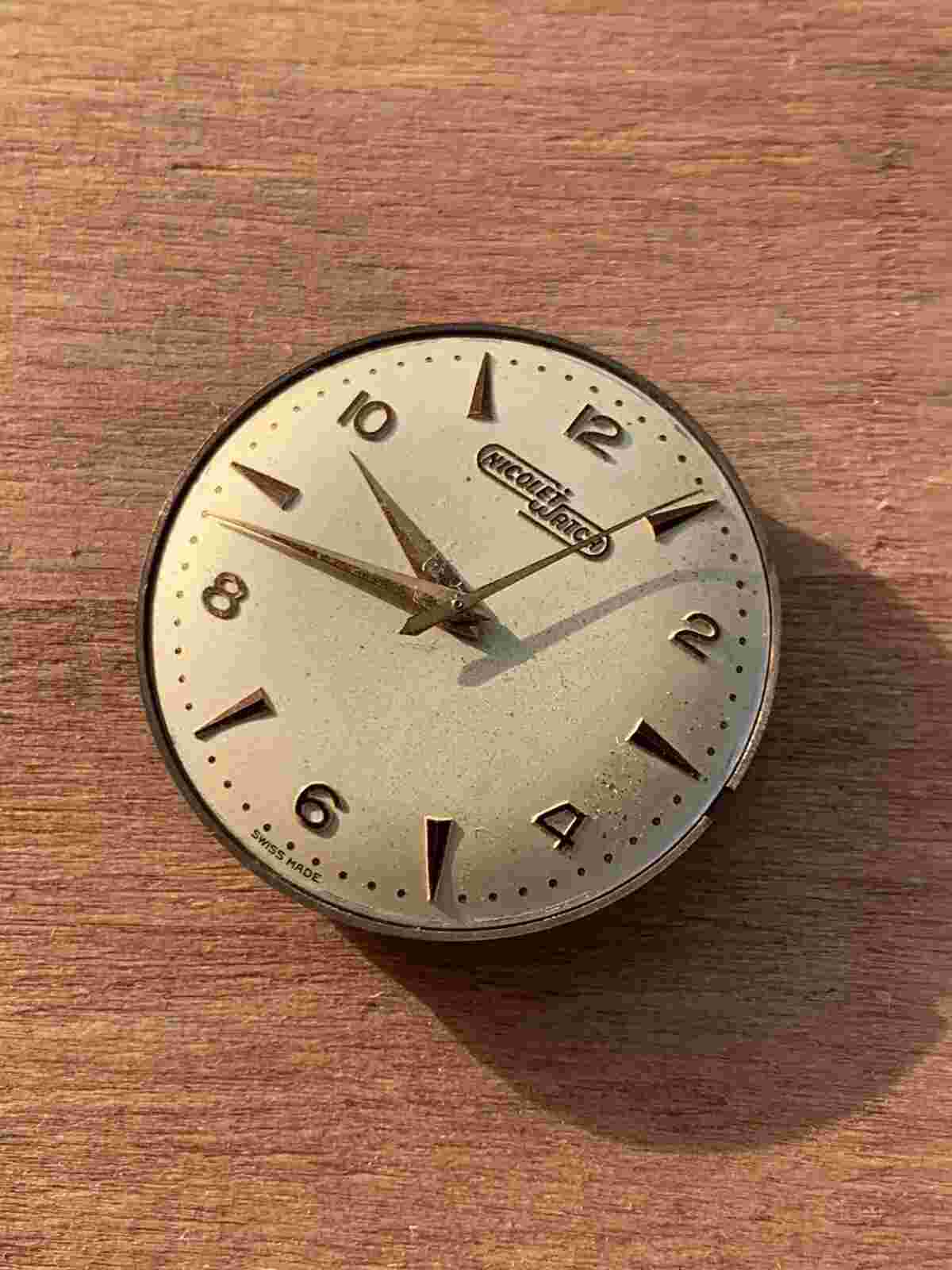 Nicolet Watch Automatic Movement Felsa Cal 1560 Not Working For Parts Repair