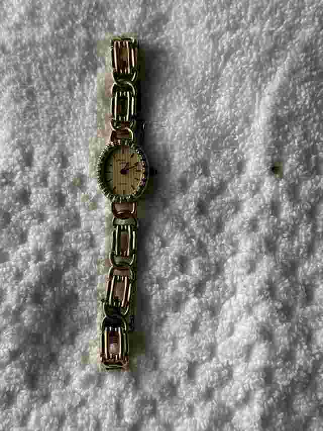 Michael Anthony Watch Womens 14k Yellow Gold Diamond New Battery 7” Wrist 19gram