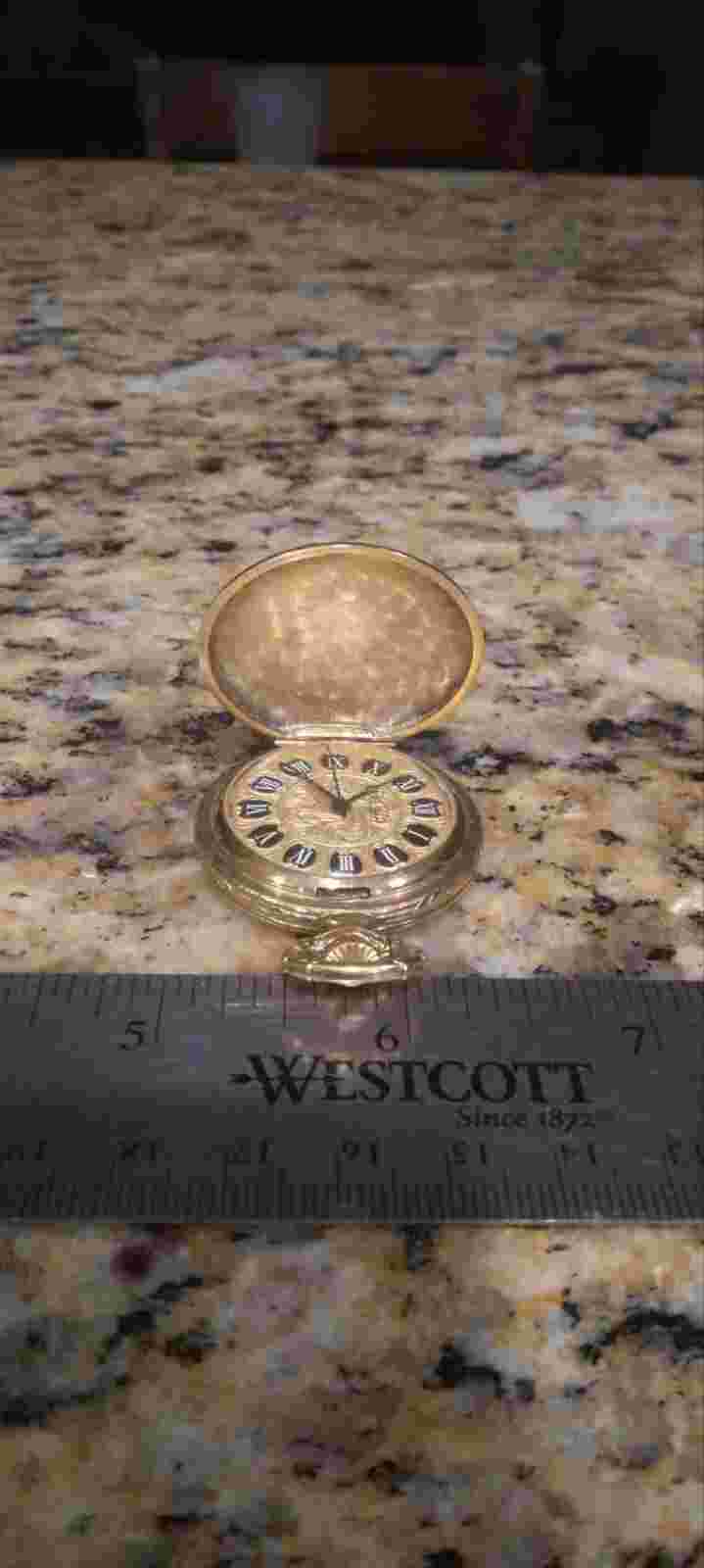 Kelbert Ladies Pocket Watch Necklace Works! Vintage Swiss