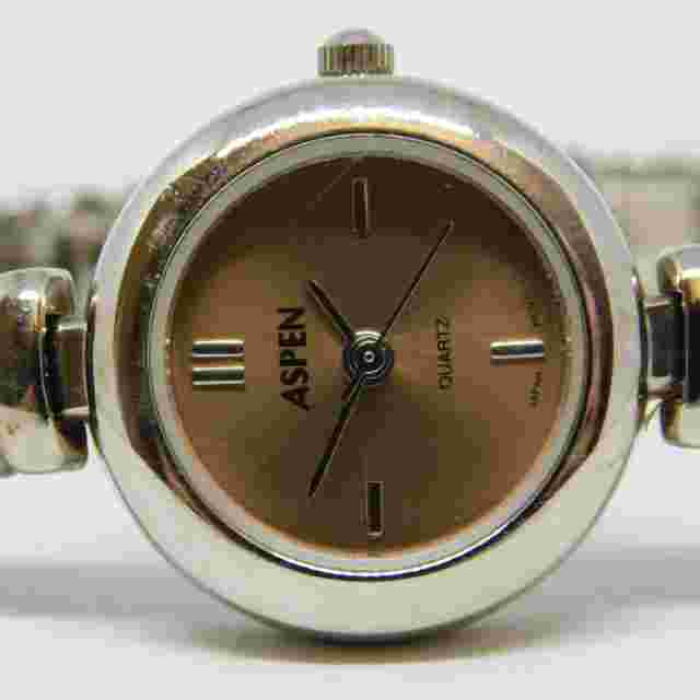 ASPEN P-BAJGA Two Tone Quartz Analog Ladies Watch Sz. 6 1/4"