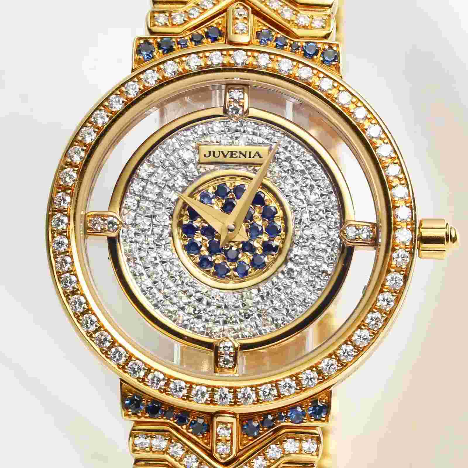 Juvenia Lady 238 18K Yellow Gold Diamond & Sapphire