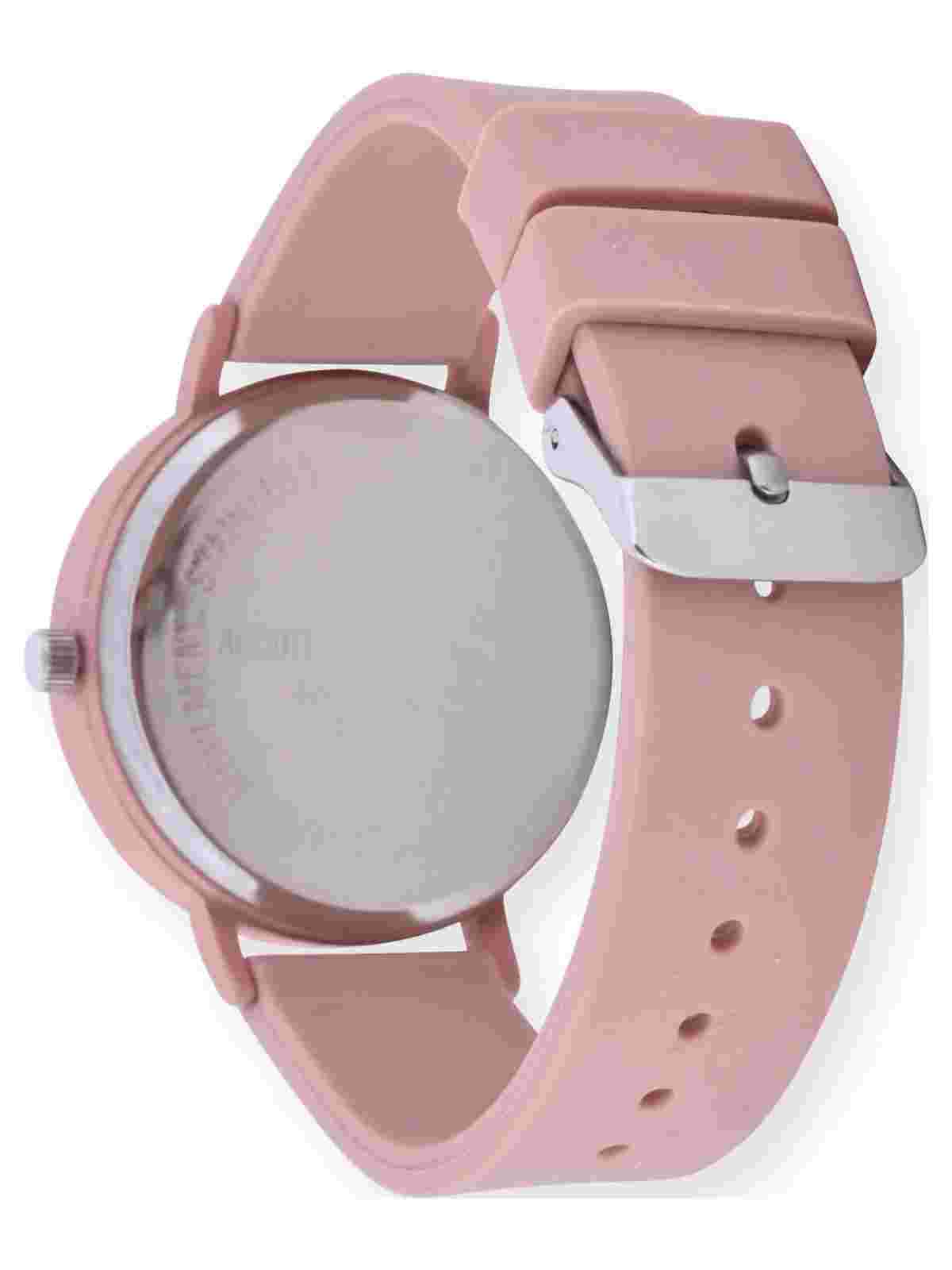 Time and Tru Adult Unisex Analog Watch in Pink and Silicone Band (42000WML)