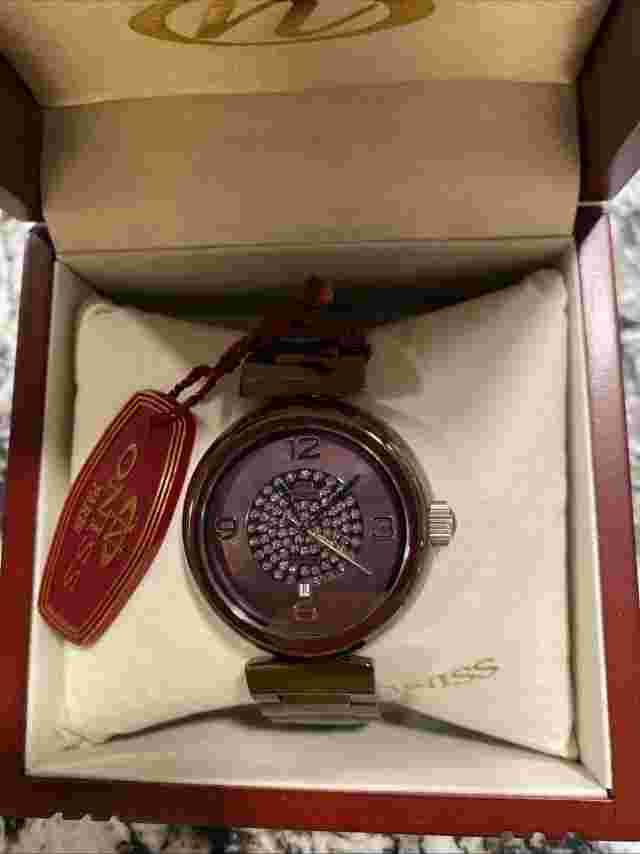 🔴🔴Oniss Paris Wine Ceramic Fuerte Collection MOP Dial Women’s Watch ON7703 LRG