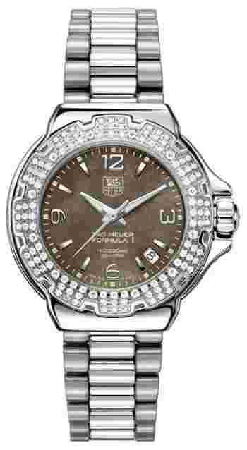 TAG Heuer Formula 1 Brown Mother of Pearl Women's Watch - WAC1217.BA0852