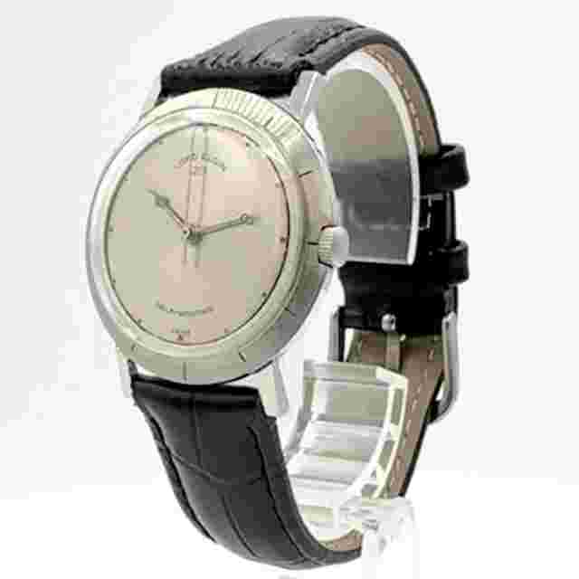 Vintage Lord Elgin Lollipop Hands Men's Automatic Wristwatch Swiss Steel