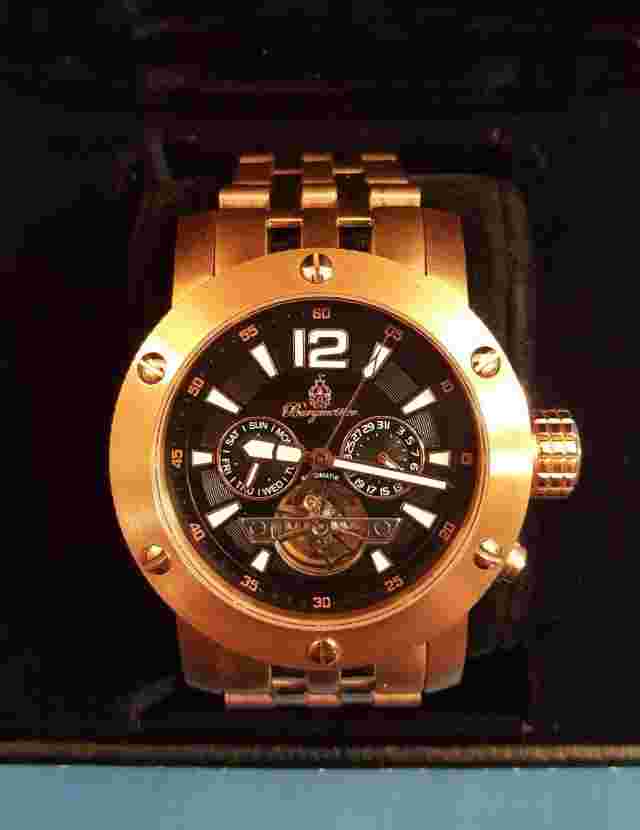 Burgmeister Men's BM329-328 Analog Display Automatic Self Wind Rose Gold Watch