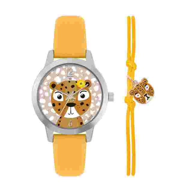 Tikkers Unisex Leopard Wtch Kids Analogue Quartz Watch