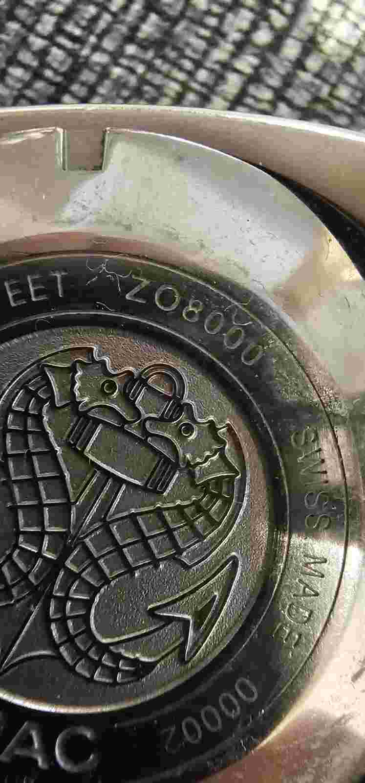 Zodiac 1982 Automatic Stainless Steel Divers Mens Watch With Large Crown Zo8000