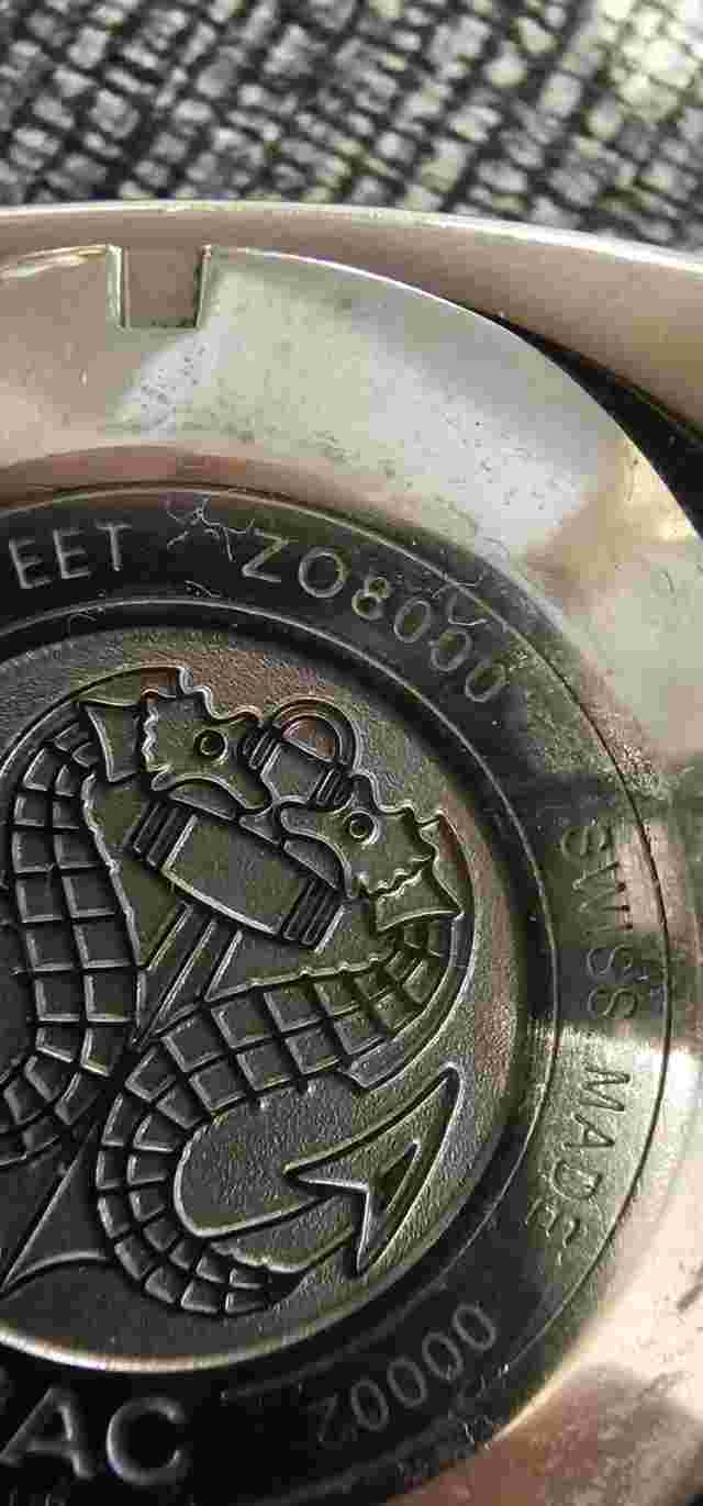 Zodiac 1982 Automatic Stainless Steel Divers Mens Watch With Large Crown Zo8000