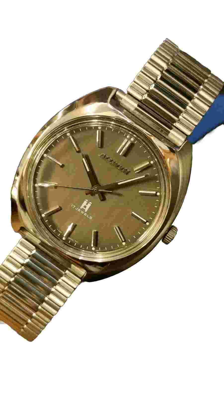 Authentic Allwyn 17 Jewels Manual Wind Men's Gray Dial NEW OLD STOCK Vintage