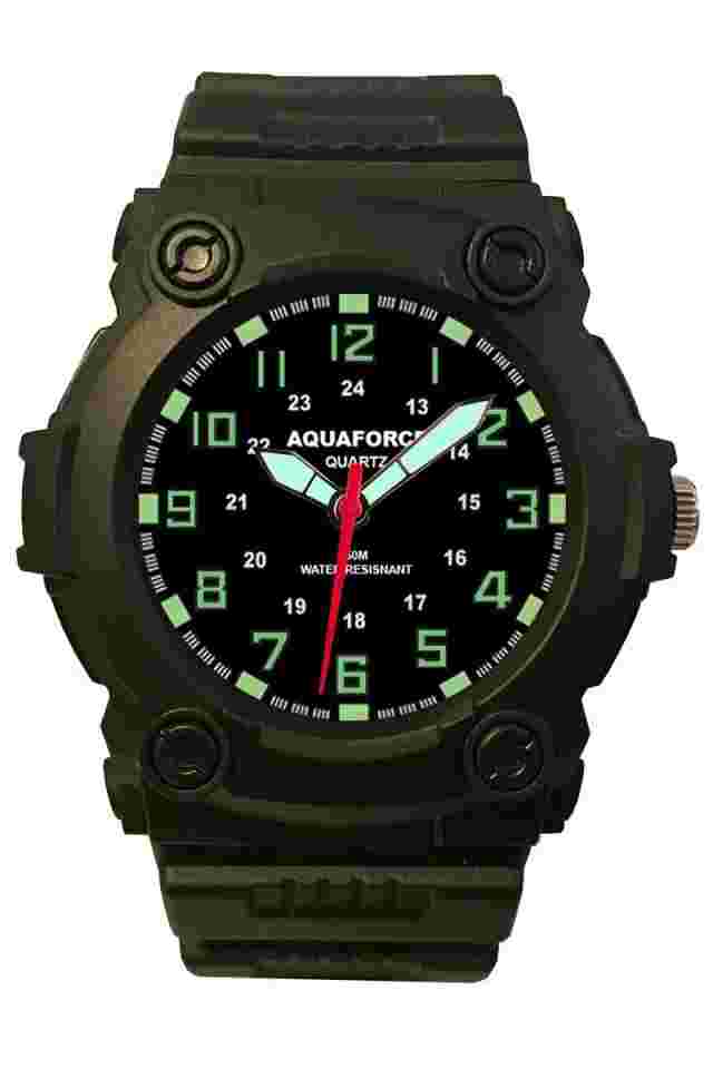 AQUAFORCE ANALOG QUARTZ WATCH 50M Water Resistant 24hr time