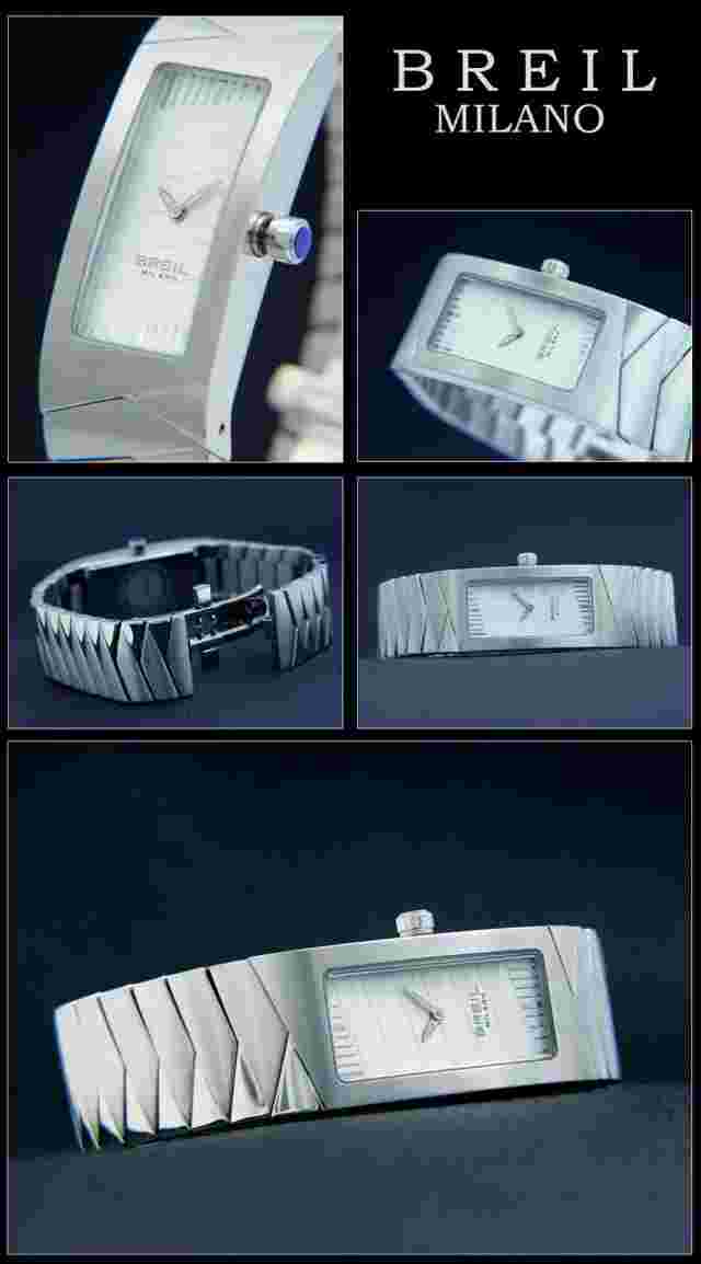 Breil Milano Unisex Designer Watch BW0344 Stainless Steel Italian Design Cuff