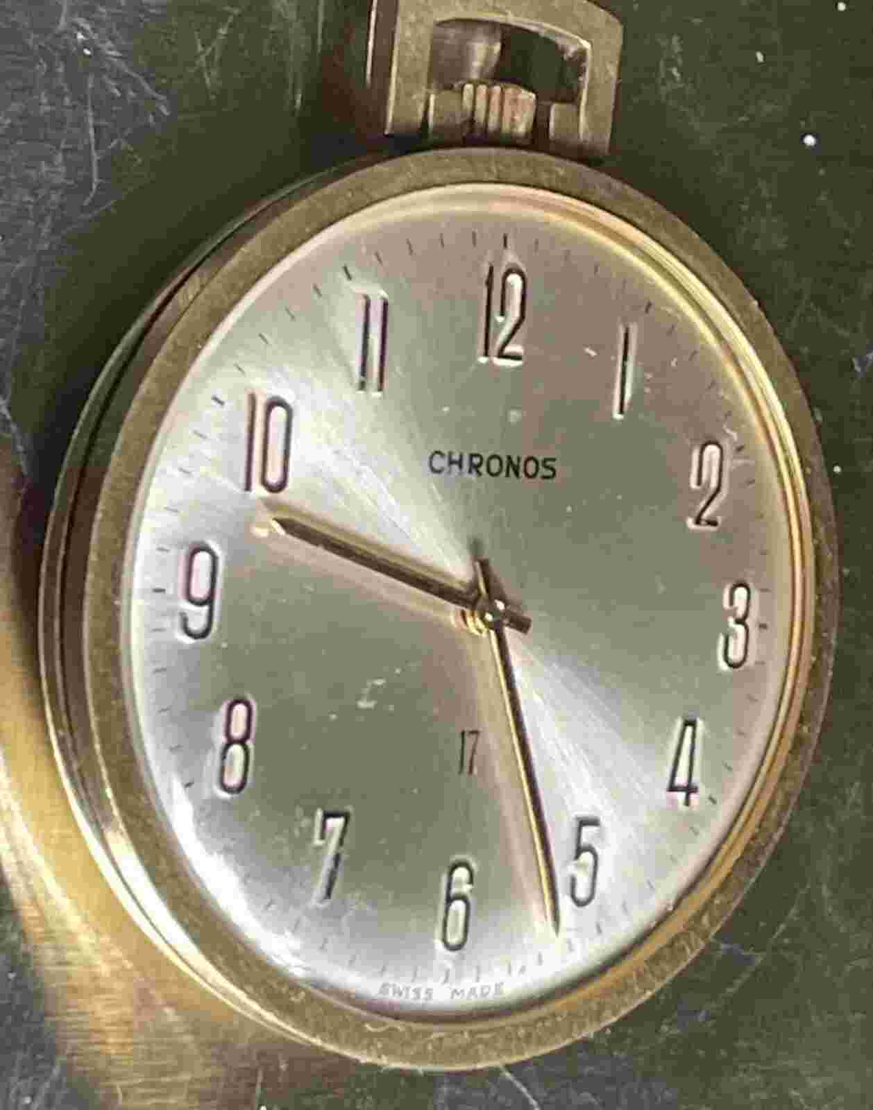 Pronto Watch Co Chronos 17 Jewel Pocket Watch - Parts Or Repair