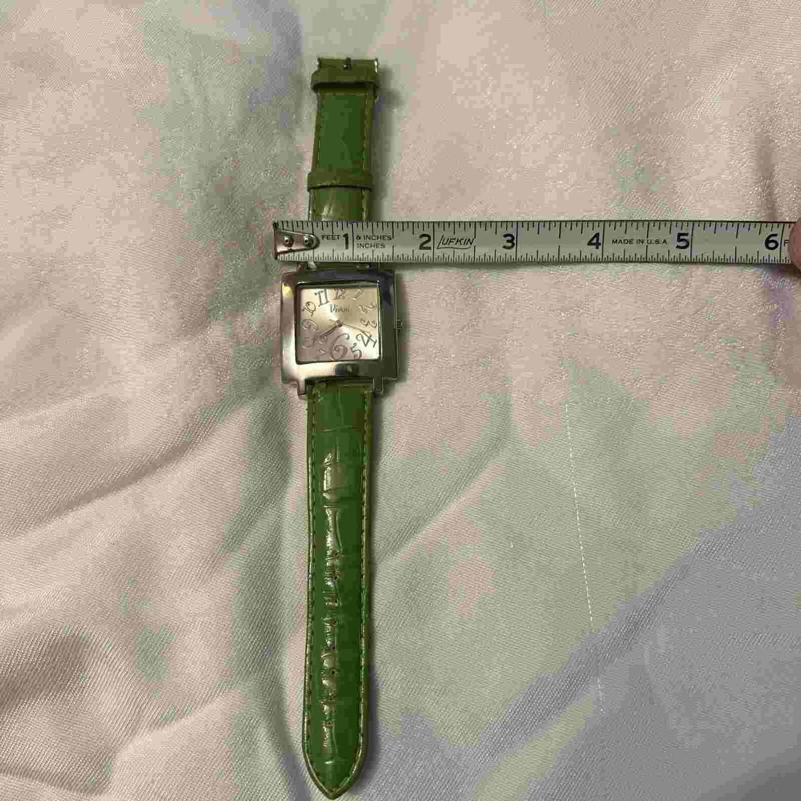 Women’s Vintage Vivani S260B Watch Green Wristband Funky Numbers  (No Battery)