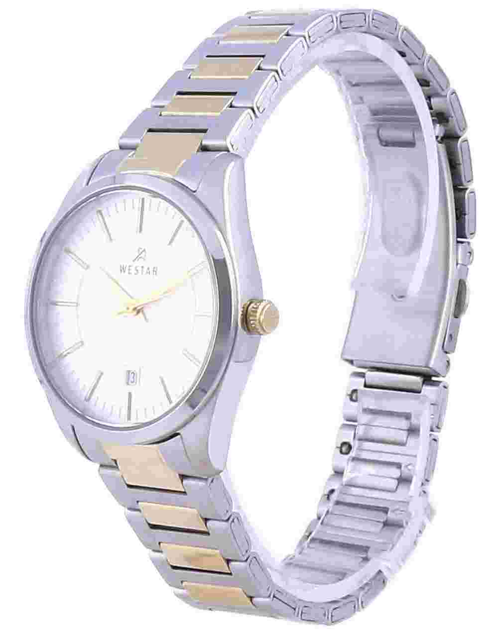 Westar Silver Dial Two Tone Stainless Steel Quartz 40213 CBN 107 Women's Watch