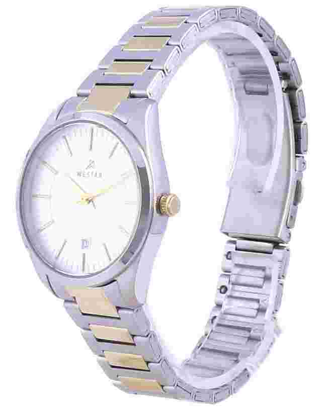 Westar Silver Dial Two Tone Stainless Steel Quartz 40213 CBN 107 Women's Watch