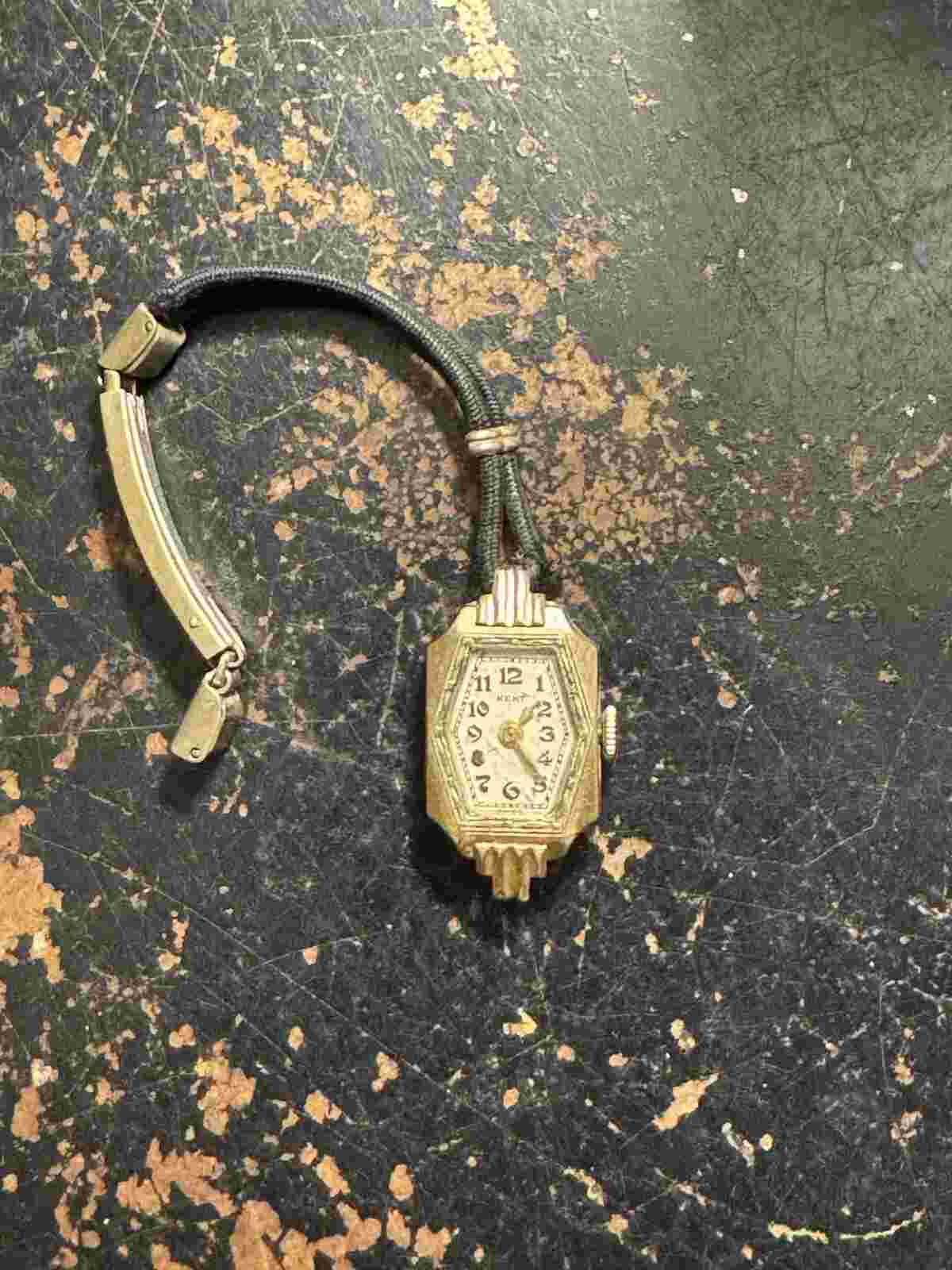 Vintage art deco golden KENT watch.