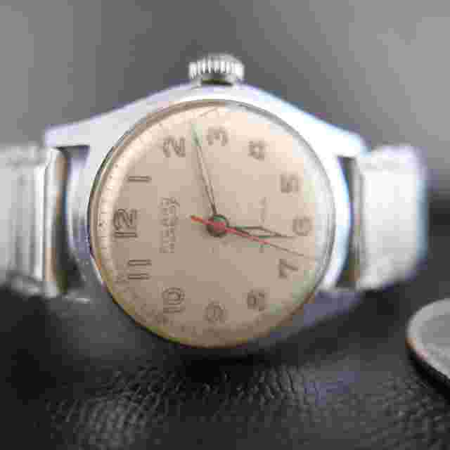 Vintage Picard 17 Jewels Incabloc Water-Resistant Mens Watch Automatic Running !