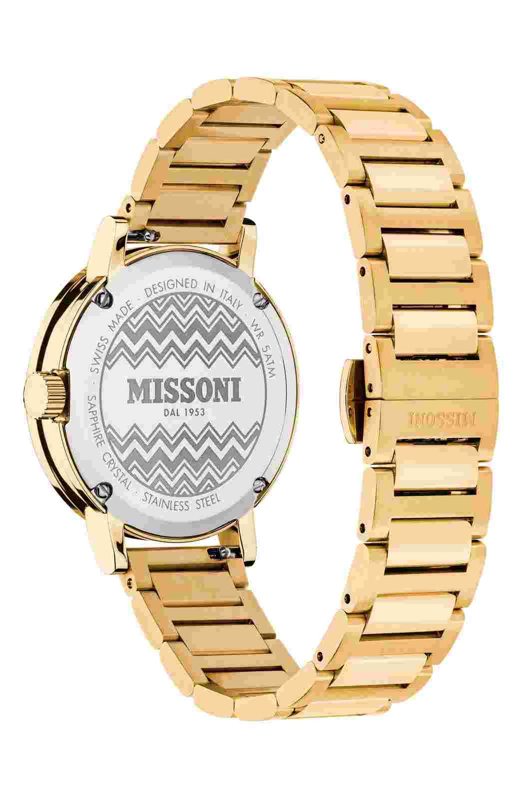 Missoni Gold Womens Analogue Watch Lucky Stones MWECA0323