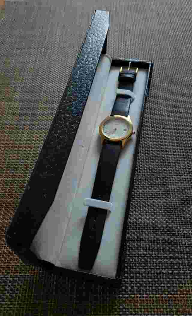 Dorset Watch - Customized W/ UPS SHIELD. Pre-Owned, Never Worn! 💥BLACK/GOLD💥