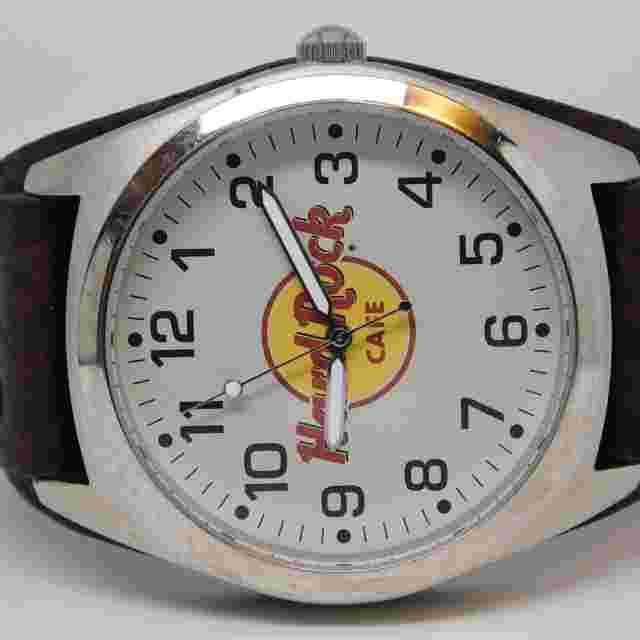Hard Rock Cafe Genuine Leather Quartz Analog Men's Watch New Battery