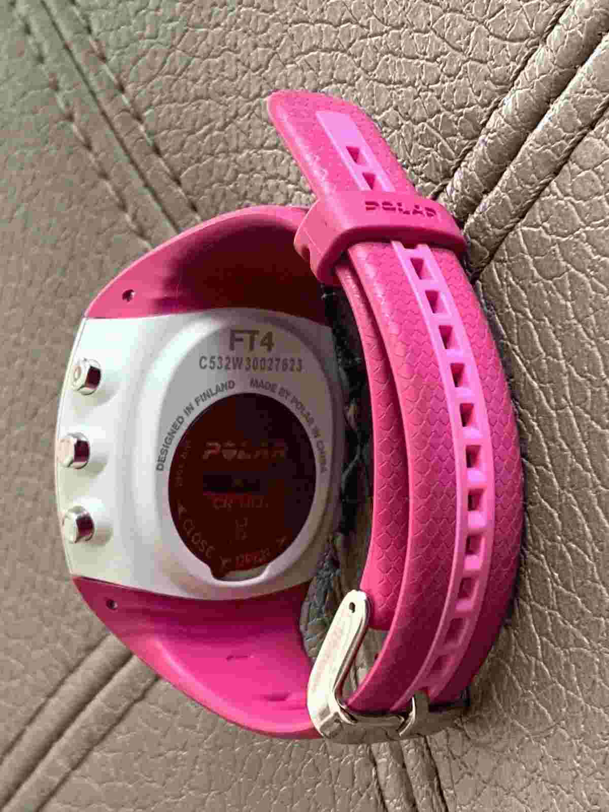 Ladies Polar digital FT4 watch New battery pink fitness