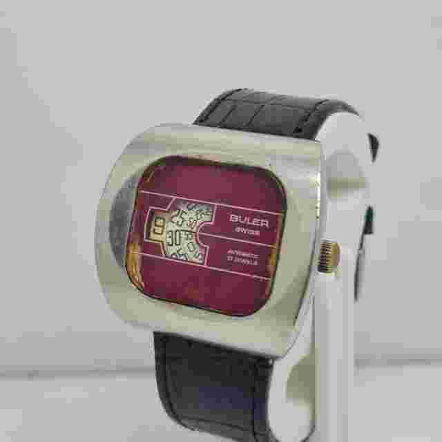 Buler Automatic Jump Hour Swiss Vintage Men's Watch