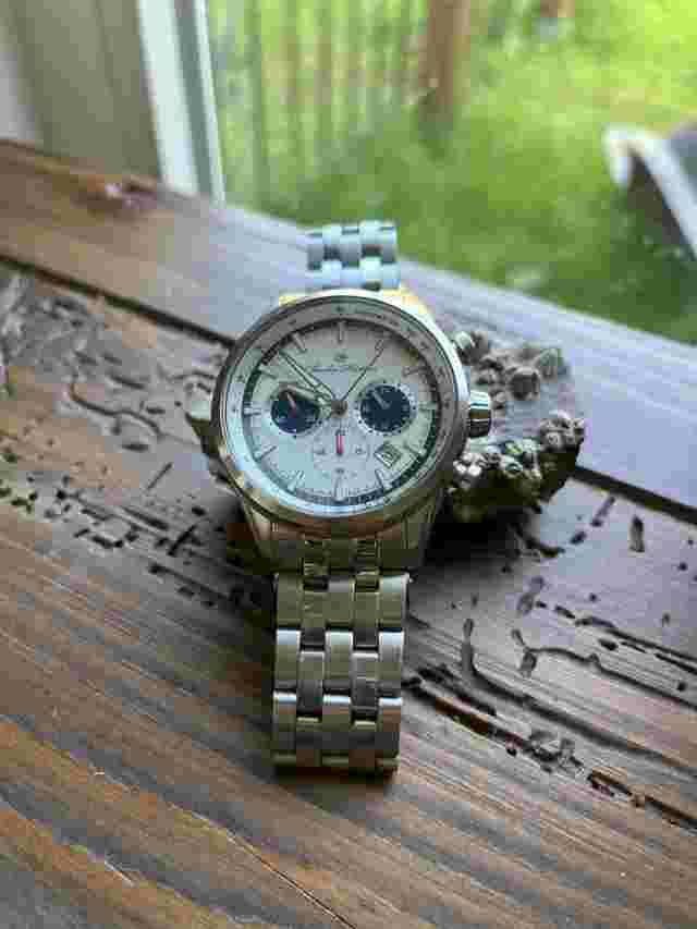 CHARLES HUTTON ARISTOCRAT 78468-10E STAINLESS STEEL MENS CHRONO WATCH 44 MM