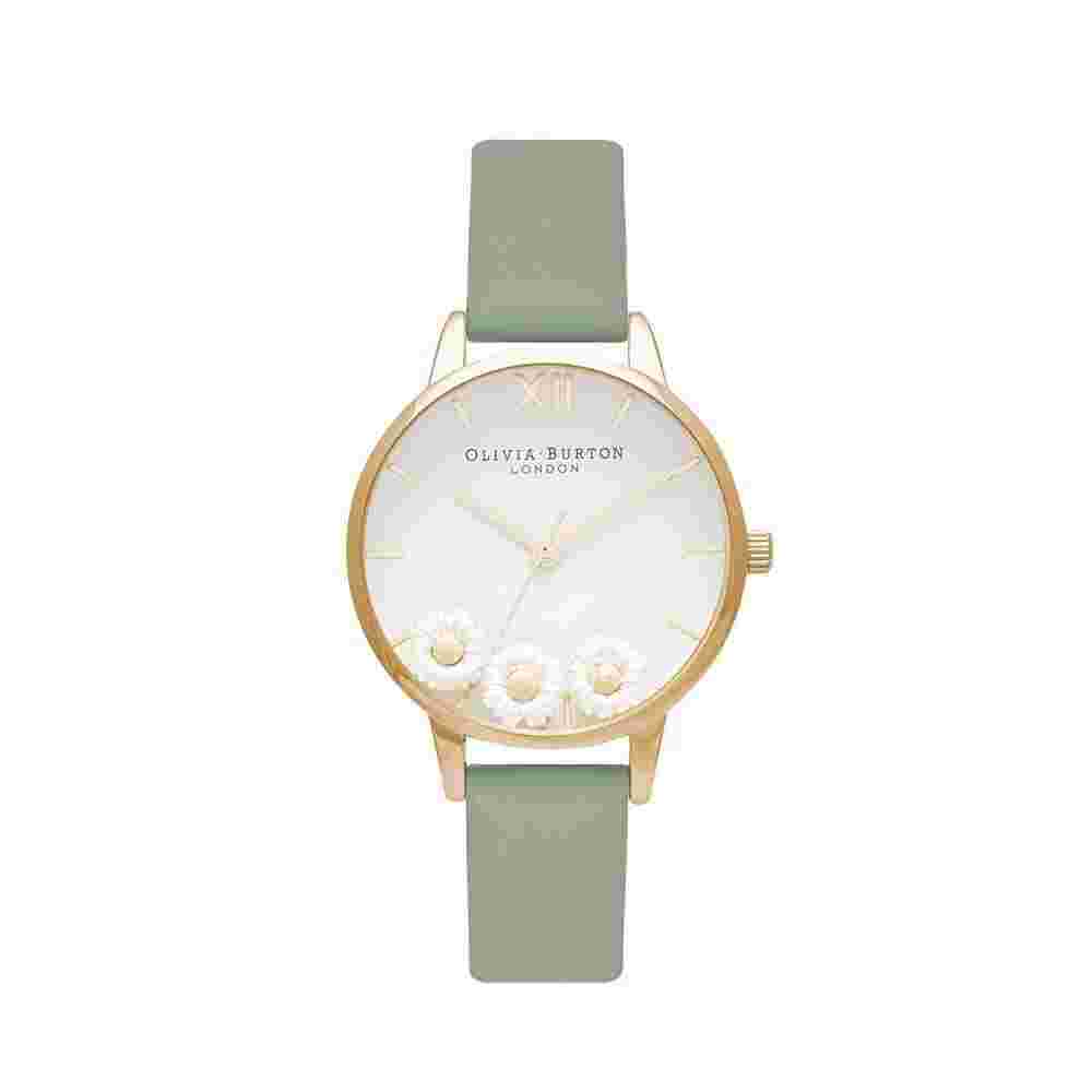 Olivia Burton Green Synthetic Leather Watch
