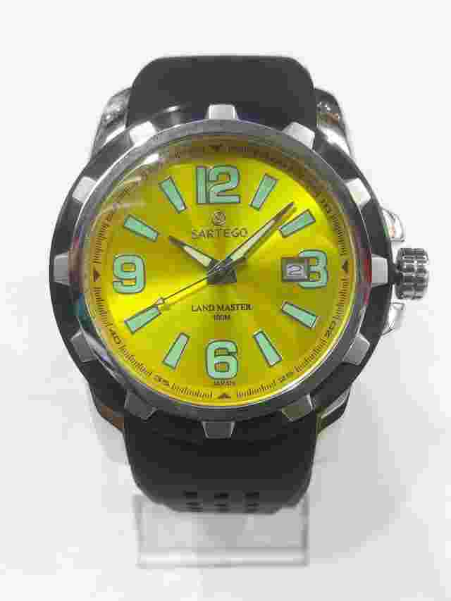 Sartego Land Master Quartz 100 meter rubber band sporty watch SQQ45