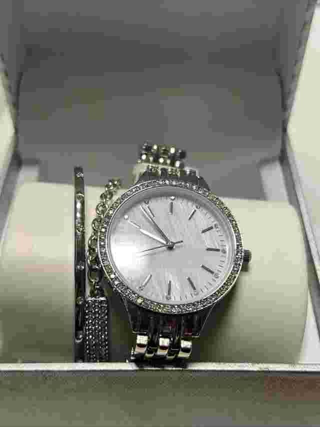 INC International Concepts Women's Bracelet Watch Set 36mm