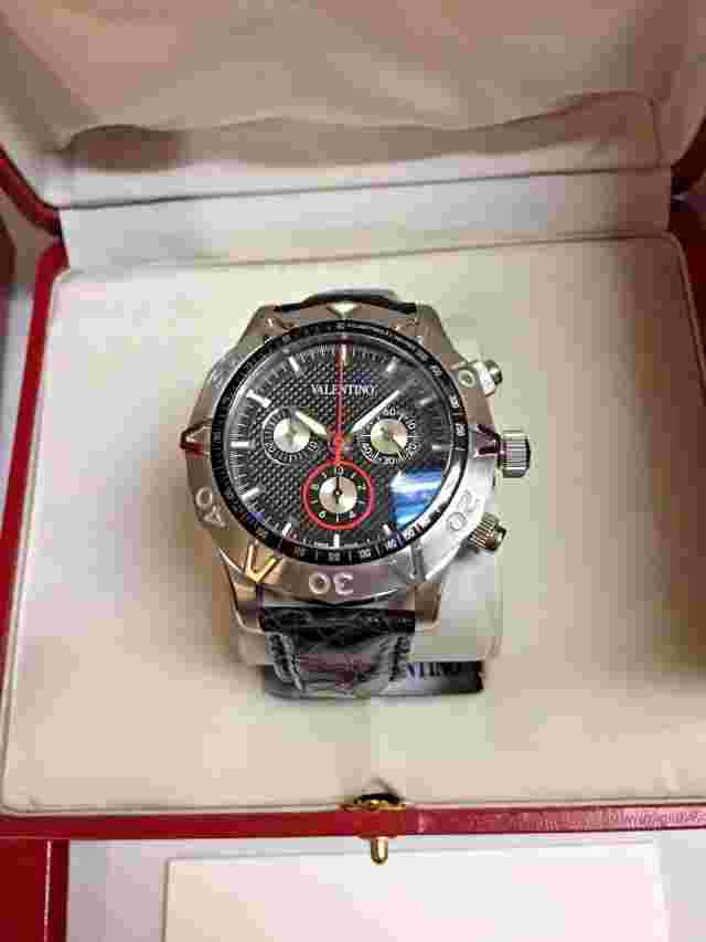 NEW!! Men's Valentino with Crocodile Leather Band with Box, Papers and Tags