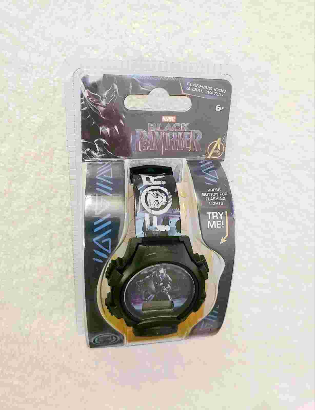 Avengers Wakanda Forever Black Panther Kids Watch With Flashing Lights