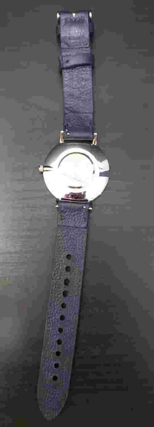 Mistura Timepieces Manta Floral Watch With Blue Leather Strap