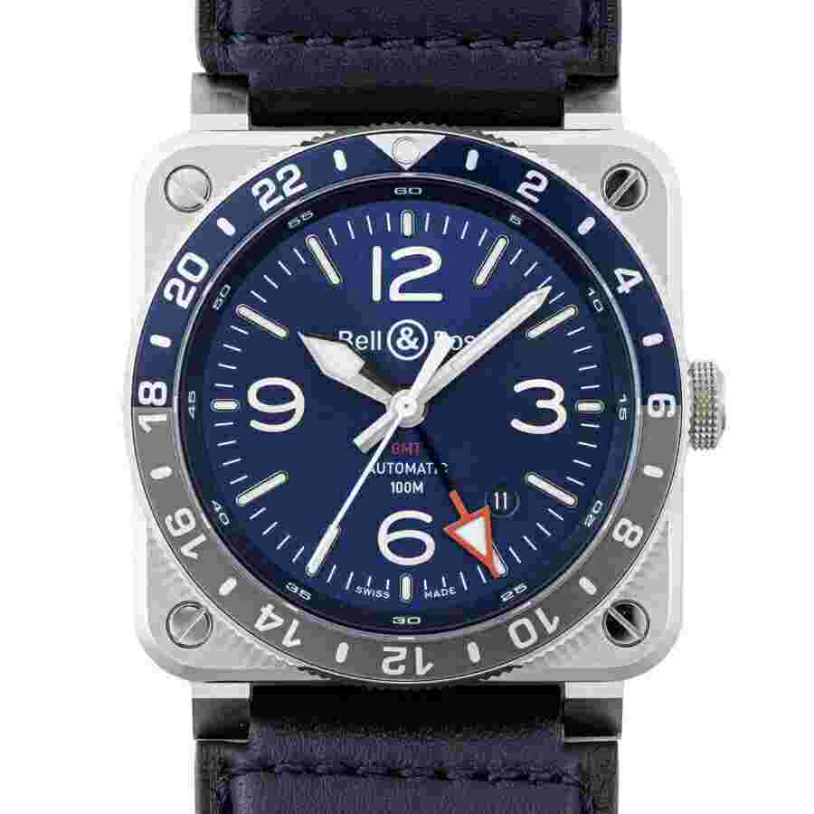 Bell&Ross BR03-93 GMT Blue Steel BR0393-BLU-ST Men's Watch From Japan G0216
