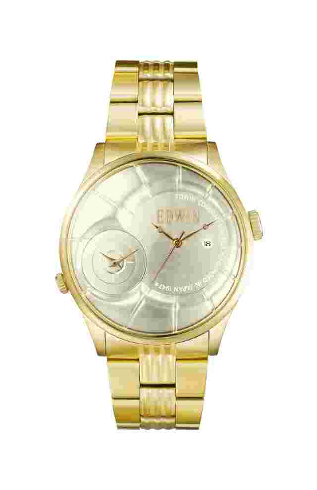 Edwin VINTAGED Men's Dual Time Watch, Stainless Steel Case with Stainless Steel