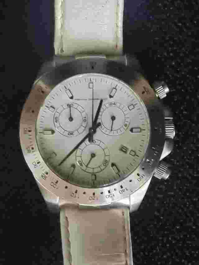 FRENCH CONNECTION CHRONOGRAPH MAN WATCH FCUK TIME SAMPLE RARE DIAL LEATHER STRAP
