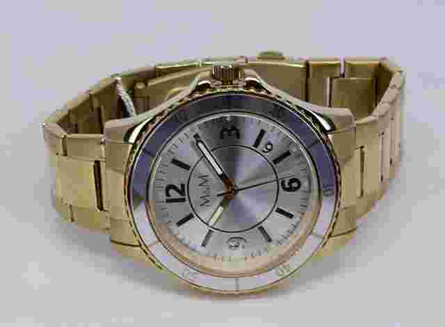 Jeweler Business Dissolution M&M Plum Design Women's Watch IP Gold M11846-243