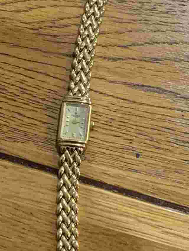 Retro Clyda Paris K0037 Quartz Ladies 18K Gold Electroplated Watch-14mm-Works