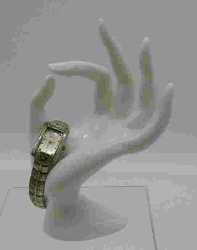 Callaway Golf CY203 Rectangle Case White Dial Two Tone Fold Over Clasp Watch