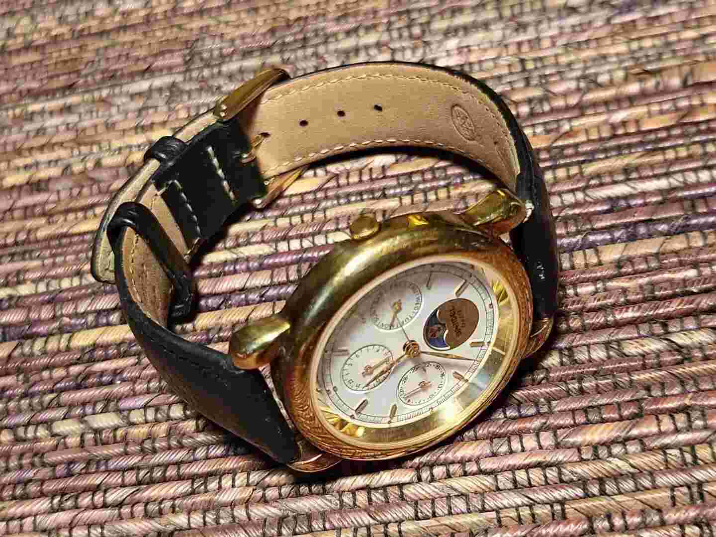 Vintage Speidel Quartz Moon Phase Date Calendar Men’s  Watch New Batt