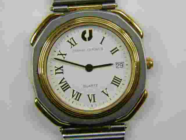 FINE CHARLES JOURDAN II LADIES 14141 GOLD STAINLESS QUARTZ WATCH - RUNS GREAT