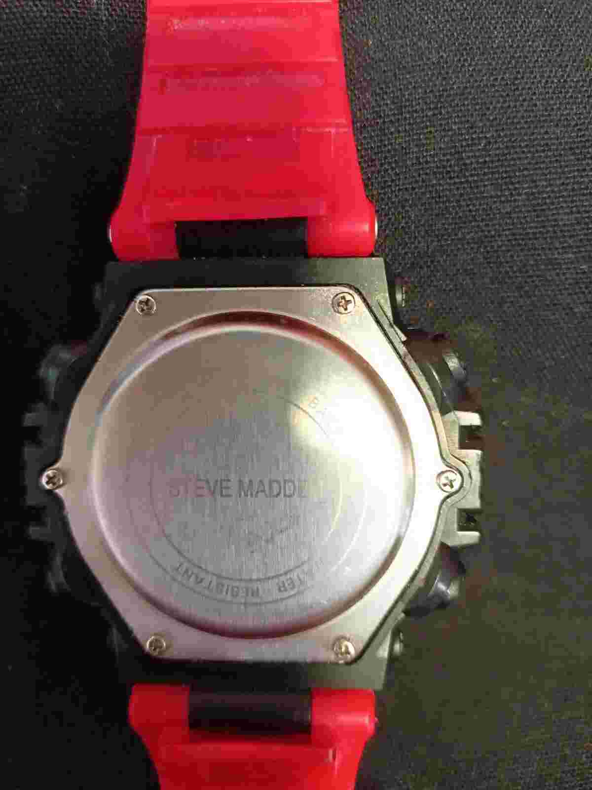 Steve Madden  Mens Red & Black Watch